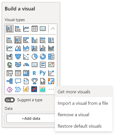 Import the visual from Appsource